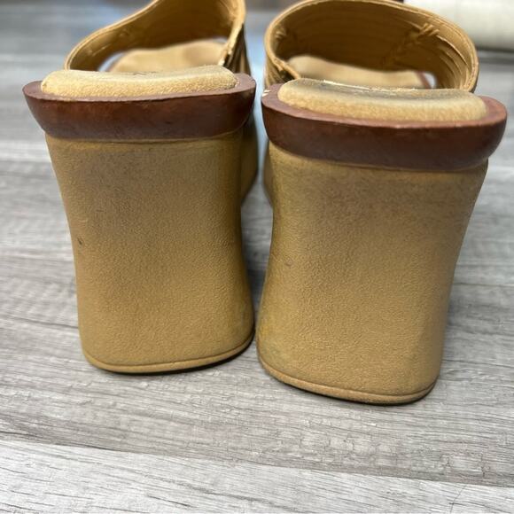 VINTAGE 90s Y2K Platform Chucky Wedge Sandals Shoes Size 8 - Picture 11 of 13